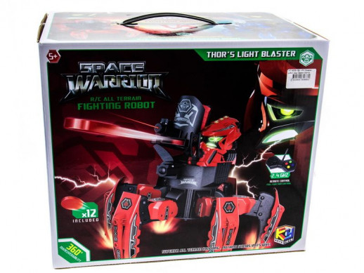 Р/У боевой робот-паук Space Warrior, лазер, ракеты, красный, Ni-Mh и З/У, 2.4G
