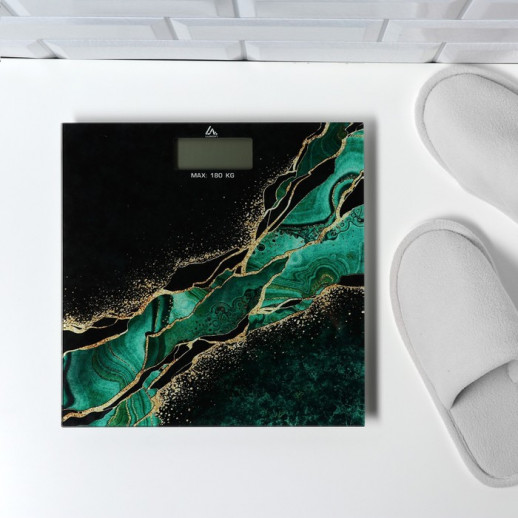 Весы напольные Luazon LVE-015 "Малахит", электронные, до 180 кг, 2хAAА (не в комплекте)