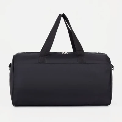 Сумка спортивная на молнии, наружный карман, цвет чёрный/розовый