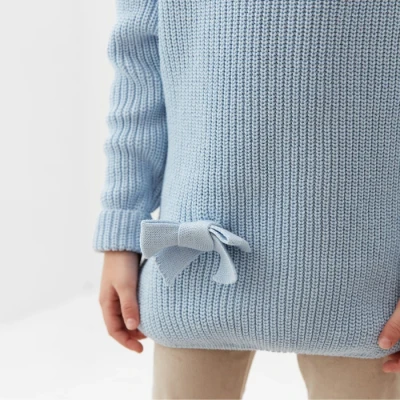 Свитер вязаный для девочки MINAKU, цвет голубой