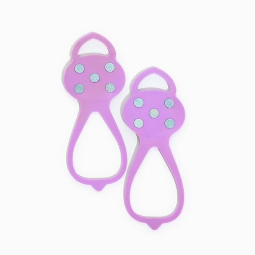 Ледоступы 5 шипов размер 26-35 , розовые, детские