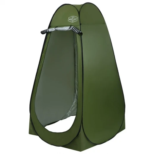 Палатка туристическая Maclay, самораскрывающаяся, для душа, 120х120х195 см, цвет хаки