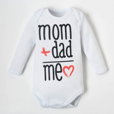 Боди Крошка Я "Mom+Dad", белый