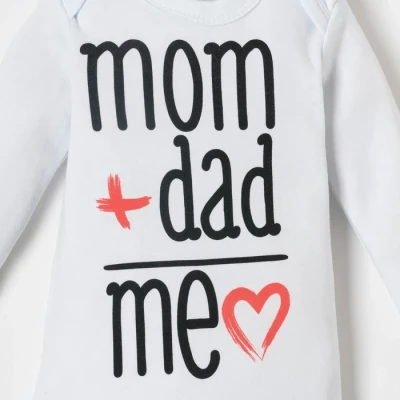 Боди Крошка Я "Mom+Dad", белый