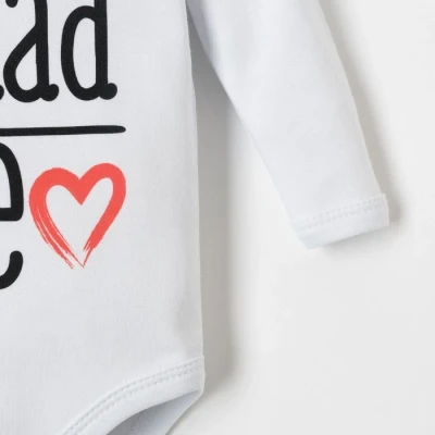 Боди Крошка Я "Mom+Dad", белый