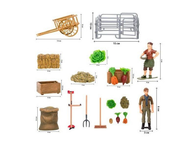 Набор фигурок животных MASAI MARA ММ205-067 серии "На ферме": Ферма игрушка 21 предмет