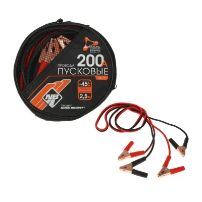 Пусковые провода Nova Bright, 400 А, морозостойкие, в сумке, 2.5 м