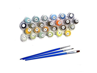 Картина по номерам с цветной схемой на холсте 30х40 АРГЕНТИНСКОЕ ТАНГО (18 цветов)