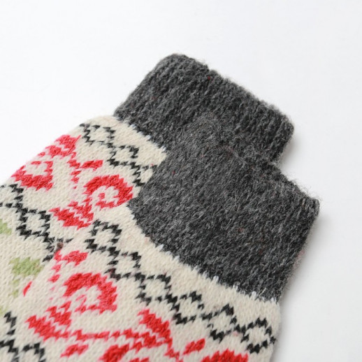 Носки женские шерстяные, цвет белый