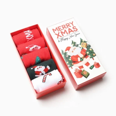 Набор женских носков KAFTAN "Merry XMAS" размер 36-39 (23-25 см), 5 пар