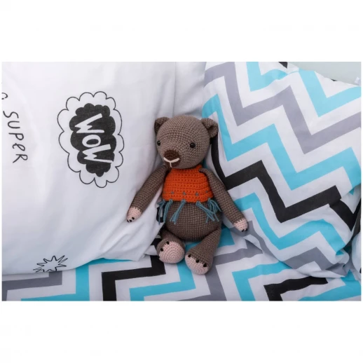 Комплект постельного белья 3 в 1 ВОМБАТИК Cl-1017-SG Classic Collection Супергерой, 17 предметов