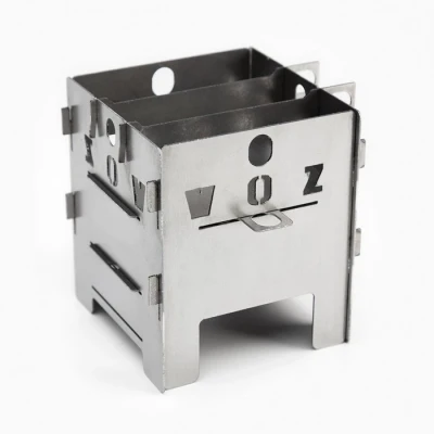 Туристический набор: щепочница, инфракрасное зеркало - 13х11х13 см, карабин 9 см, сталь 1 мм