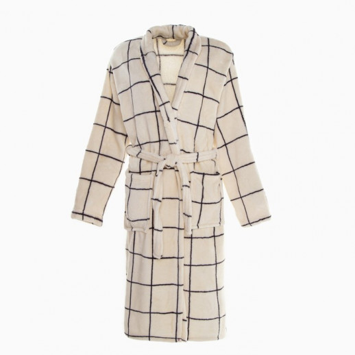 Халат мужской LoveLife "Клетка" Вид 2, one size, микрофибра, 100% п/э, 250 г/м2