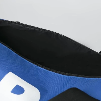 Сумка спортивная на молнии, наружный карман, цвет синий