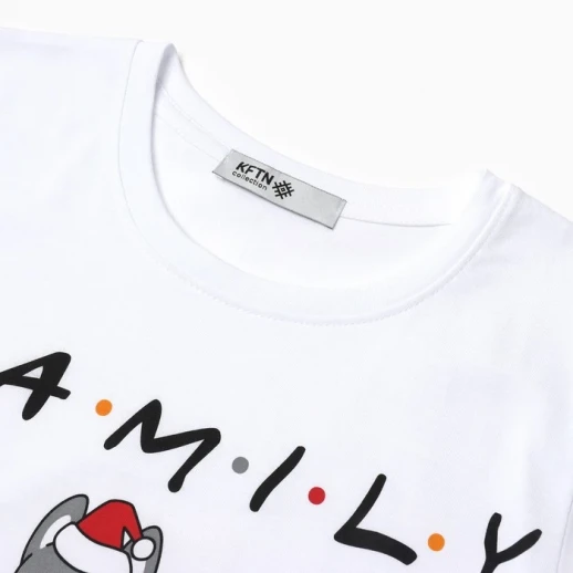 Пижама новогодняя женская KAFTAN "Family", цвет белый/красный