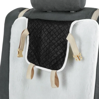 Накидки на заднее сиденье, нат. шерсть, 135х55 и 75х55 см, черный, набор 3 шт