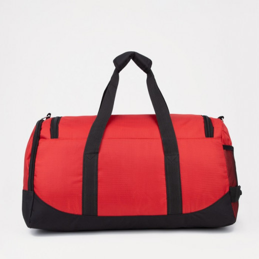 Сумка спортивная на молнии, 3 наружных кармана, цвет красный