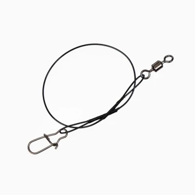 Поводки стальные NAMAZU Leader 1х7 Nylon Coated, 15/20/25 см, чёрные, 60 шт.
