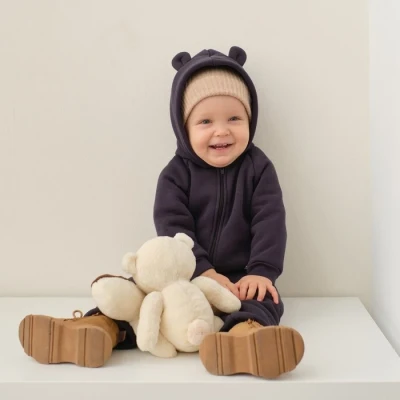 Костюм: толстовка и брюки Крошка Я, BASIC LINE, тёмно-серый