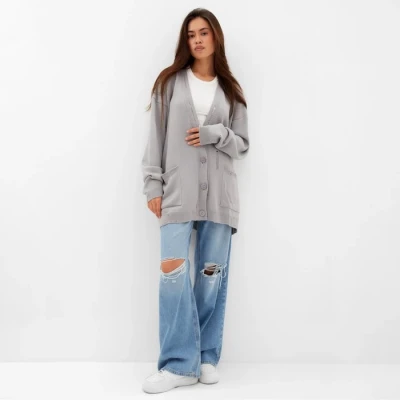 Кардиган женский MIST с карманами, графит, onesize (44-48)