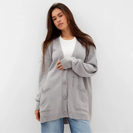 Кардиган женский MIST с карманами, графит, onesize (44-48)
