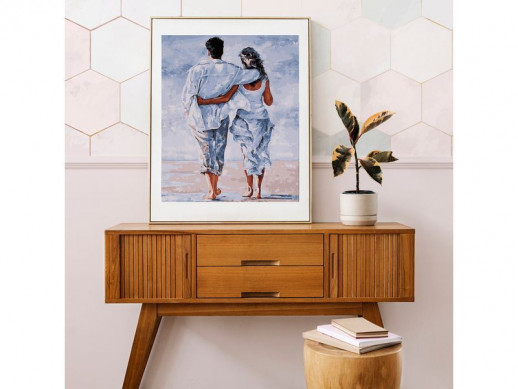 Картина по номерам с цветной схемой на холсте 30х40 ВСЕГДА ИДТИ ВМЕСТЕ (20 цветов)