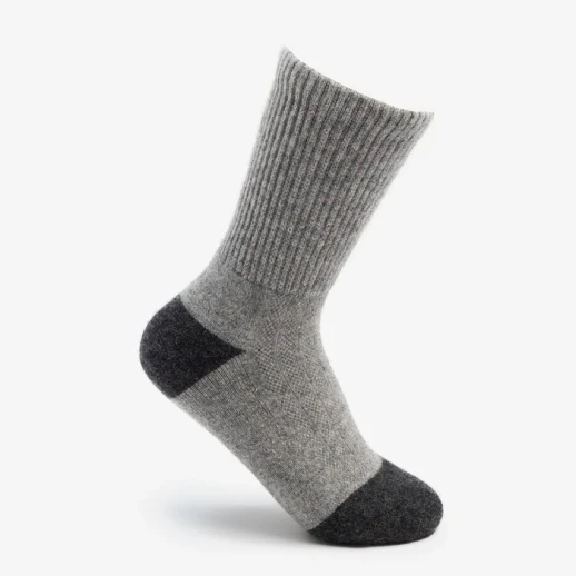Носки женские из монгольской шерсти, цвет серый (37-39)