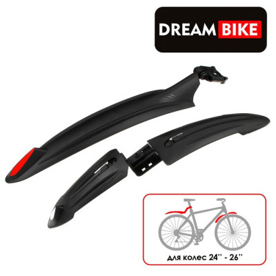 Набор крыльев 24-26" Dream Bike, цвет чёрный