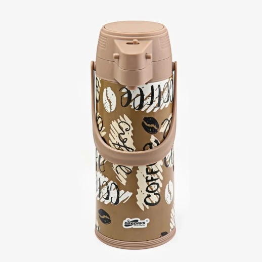 Термос 1.9 л, со стеклянной колбой, сохраняет тепло 12 ч , микс