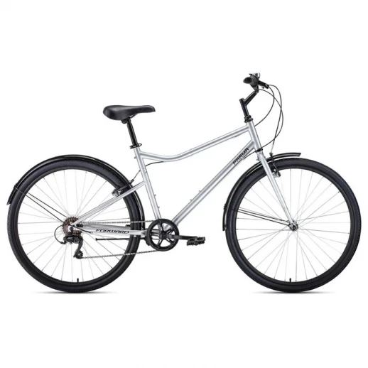 Велосипед 28" Forward Parma 2022, цвет чёрный матовый/белый, р. 19"