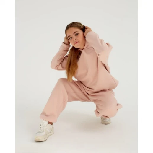 Брюки детские MINAKU: Basic Line KIDS цвет пудровый, рост 128