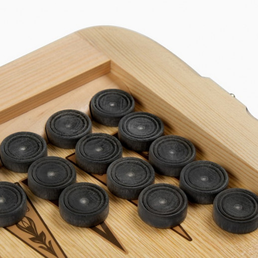 Нарды "Тигр", деревянная доска 50 х 50 см, с полем для игры в шашки