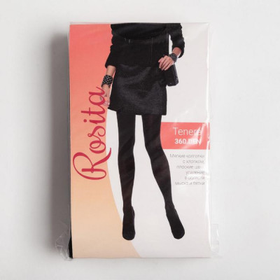Колготки женские Tenera 360 DEN, цвет чёрный