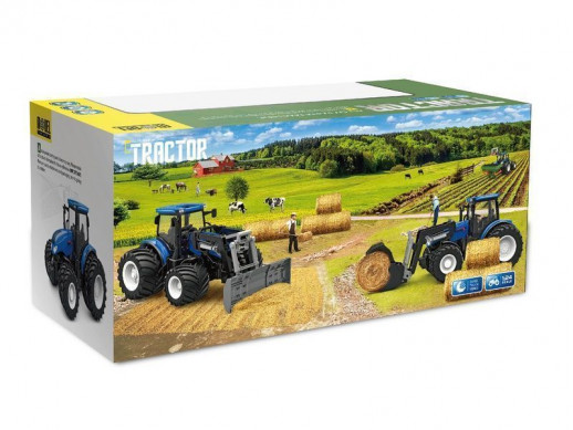 Р/У фермерский трактор Korody с сеноподборщиком, мет. кузов, широкие колеса 1/24 2.4G 6CH RTR