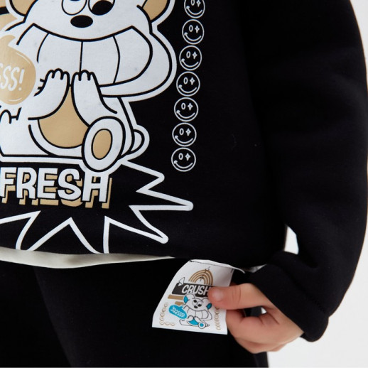 Толстовка (худи) детская MINAKU: CRUSH, цвет чёрный