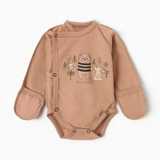 Боди детский, НАЧЁС, цвет коричневый