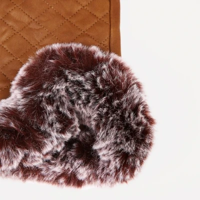 Перчатки женские, размер 7.5, с утеплителем, цвет красный