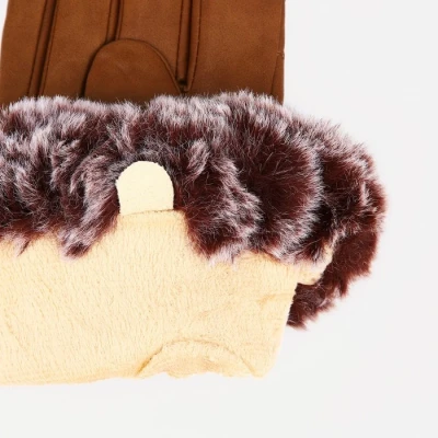 Перчатки женские, размер 7.5, с утеплителем, цвет красный