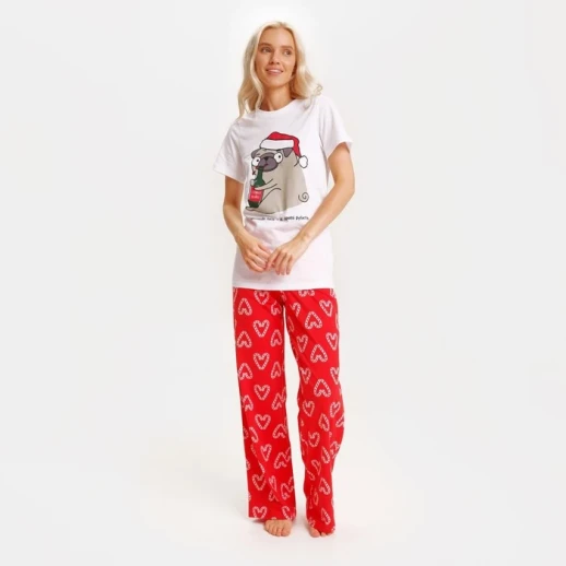 Пижама новогодняя женская KAFTAN «Мопс»