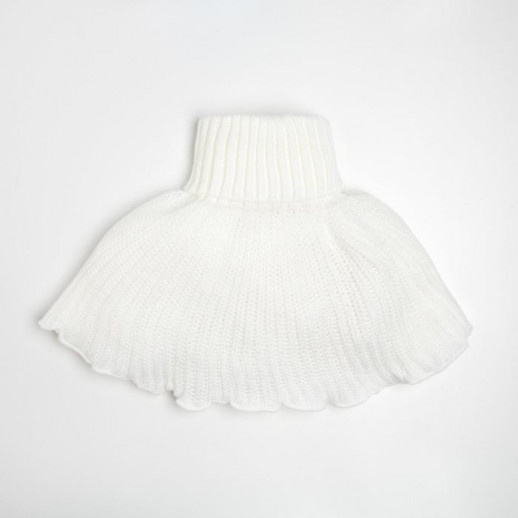 Шарф-манишка, цвет белый, размер L (8 лет)