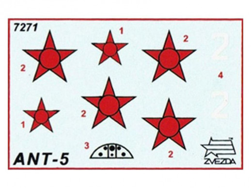 Сборная модель ZVEZDA Советский истребитель АНТ-5 (И-4, И-42), 1/72