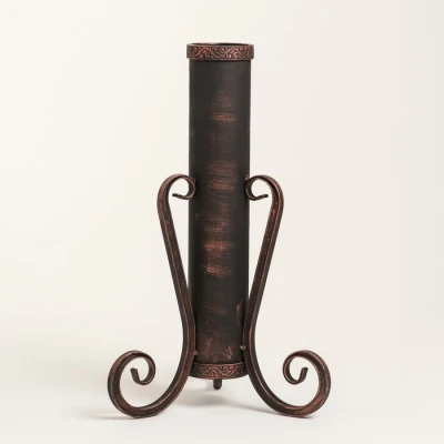 Кованая подставка для шампуров, бронзовая, 53 см