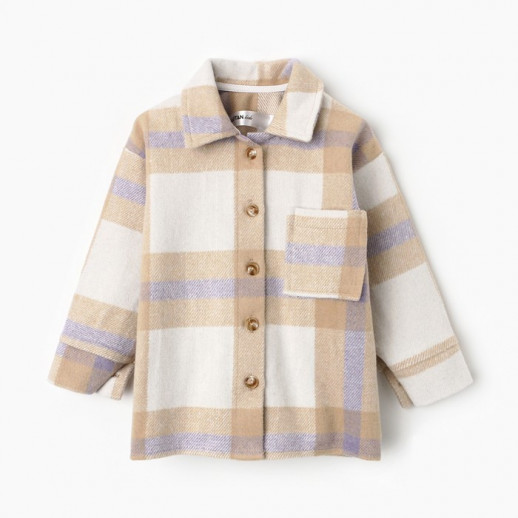 Рубашка детская KAFTAN утеплённая, размер 30 (98-104 см), цвет бежевый