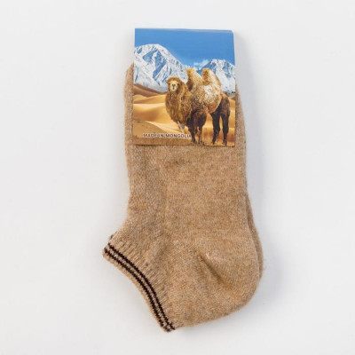 Носки женские из монгольской шерсти, цвет бежевый (34-36)