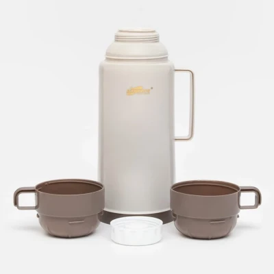 Термос 1 л, со стеклянной колбой, сохраняет тепло 12 ч