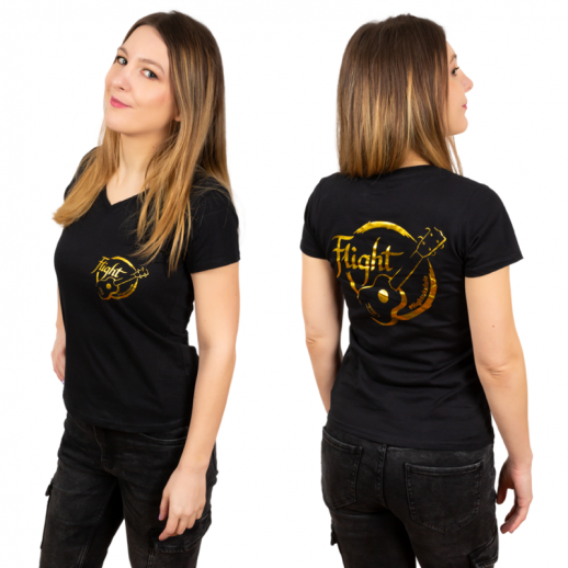 Футболка женская Flight Ukulele черная размер, M