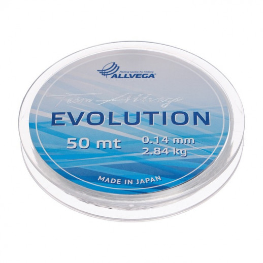 Леска монофильная ALLVEGA Evolution, диаметр 0.18 мм, тест 4.49 кг, 50 м, прозрачная