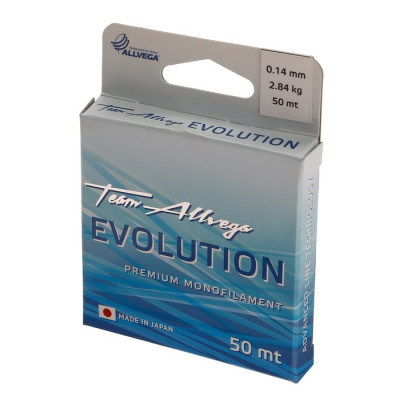 Леска монофильная ALLVEGA Evolution, диаметр 0.18 мм, тест 4.49 кг, 50 м, прозрачная