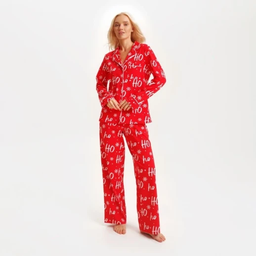 Пижама новогодняя женская (рубашка и брюки) KAFTAN ХоХо