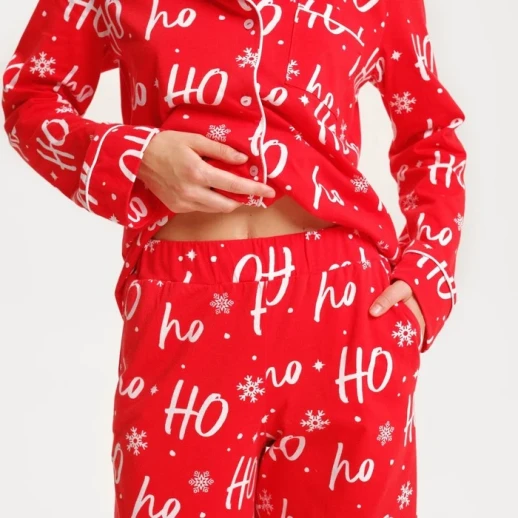 Пижама новогодняя женская (рубашка и брюки) KAFTAN ХоХо